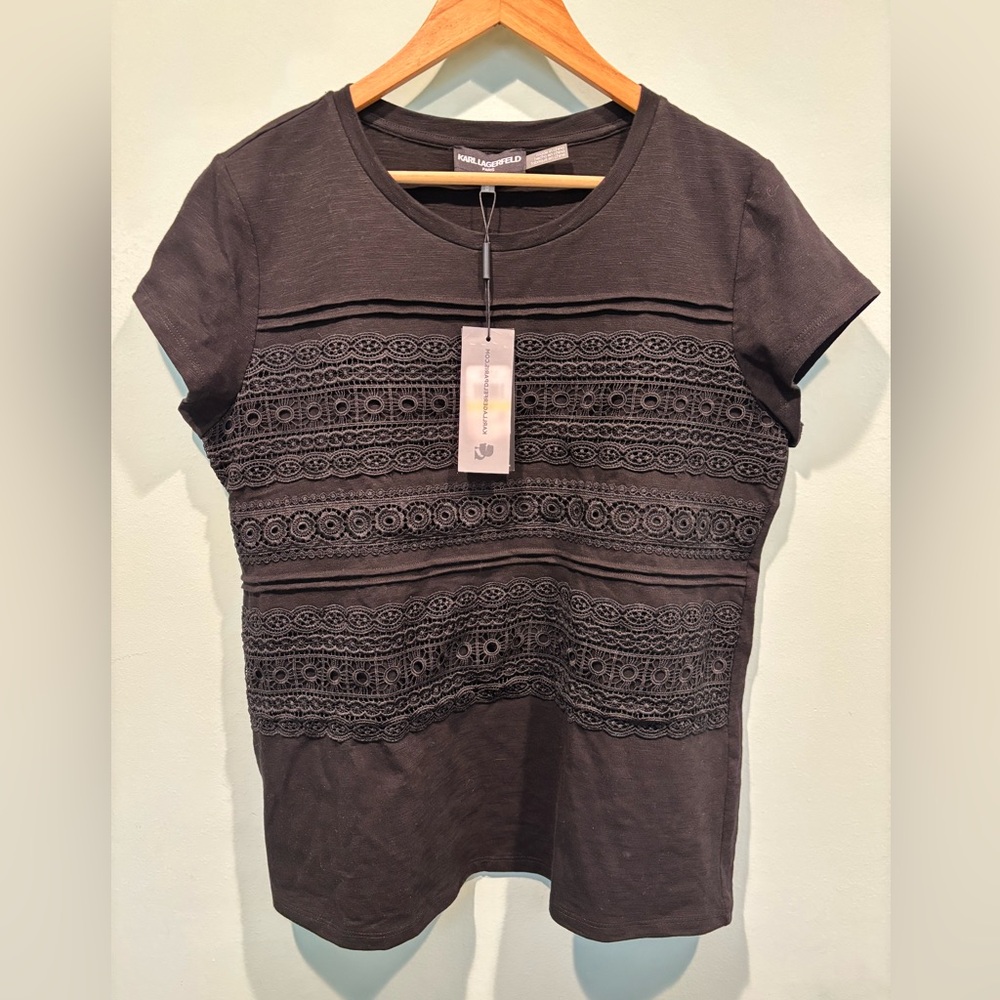 NWT Karl Lagerfeld short sleeved top
